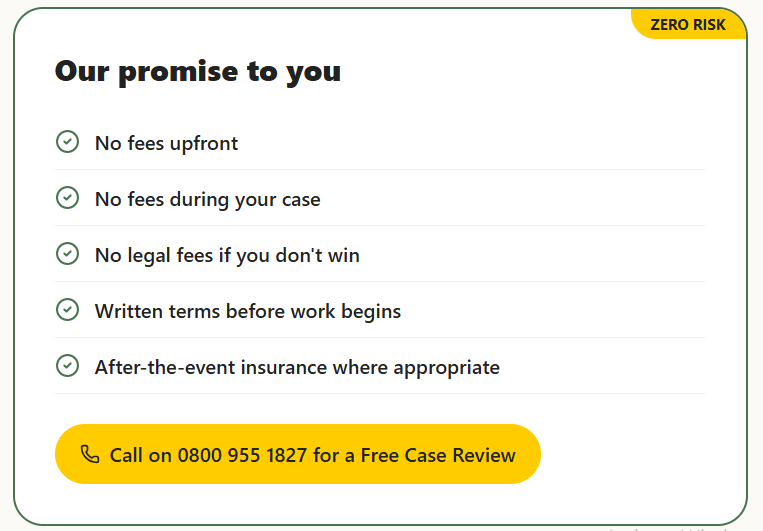 No win no fee injury claims in scotland